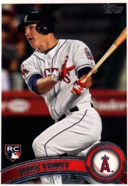 2011 Topps Update Mike Trout rookie card #US175 being graded