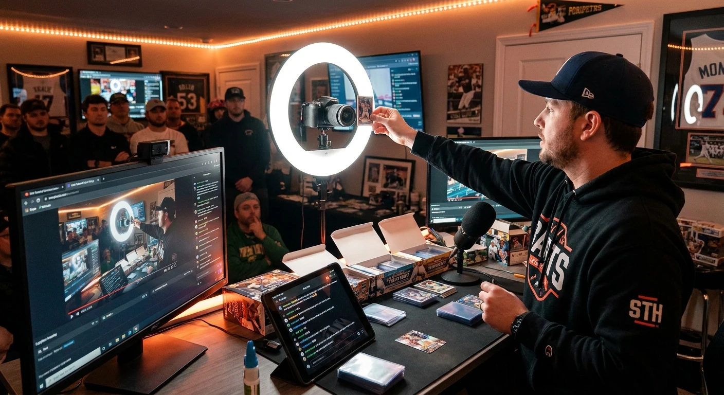 Live sports card breaking on Whatnot, Breaking.com, Drip, and Loupe platforms
