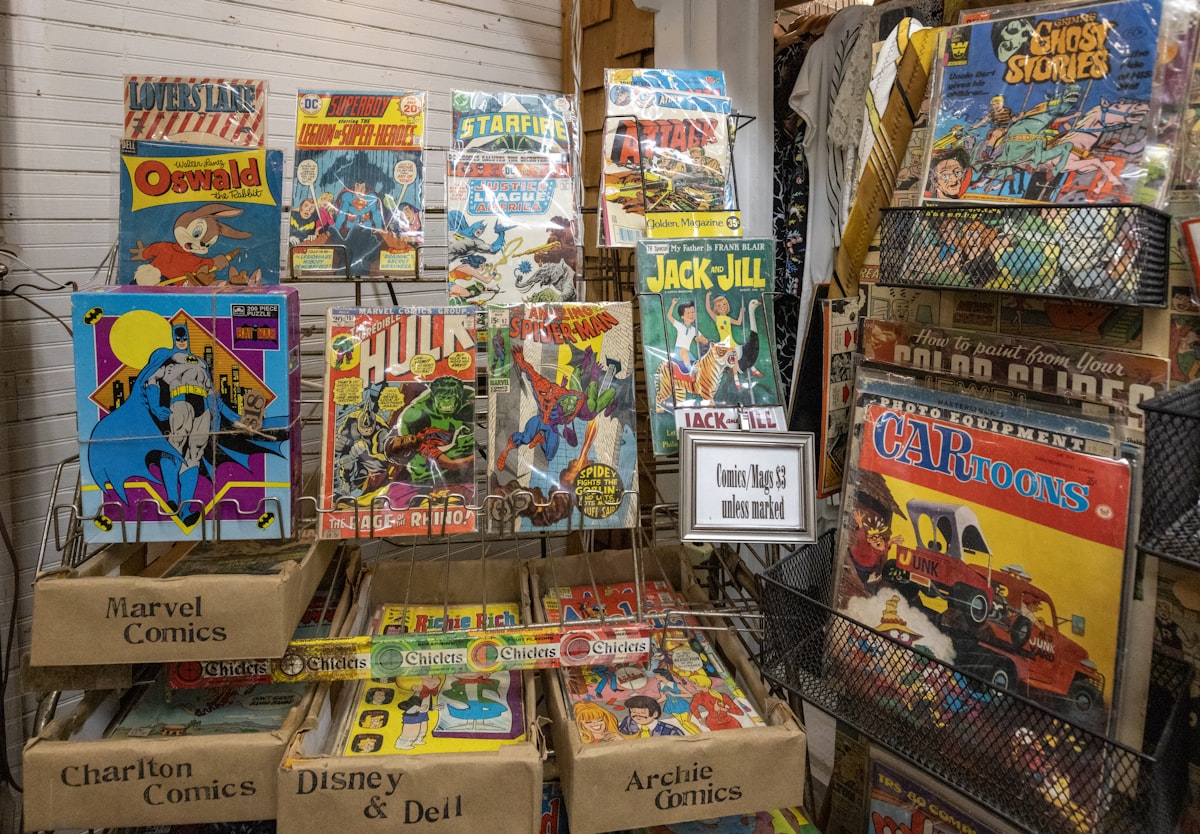 Comic books being graded by AI