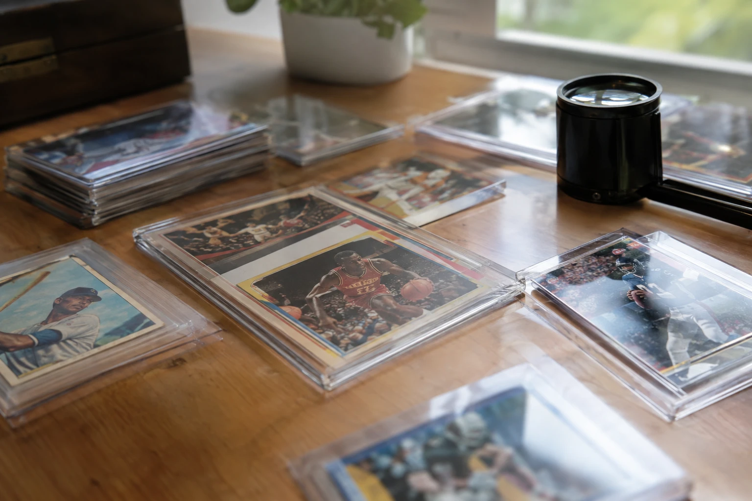 Pokemon Destined Rivals trading cards featuring Team Rocket Mewtwo card artwork spread on a collector's desk