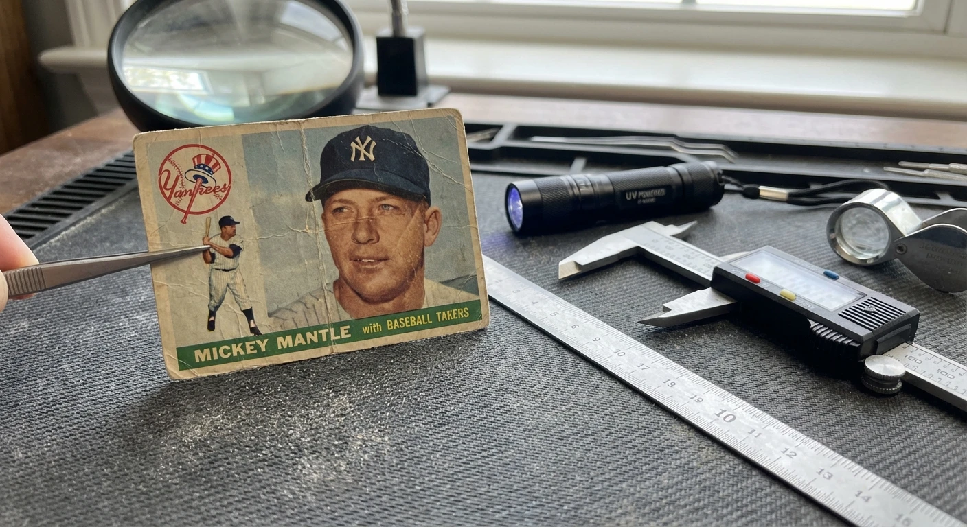 Forensic examination of a sports card for doctoring and tampering