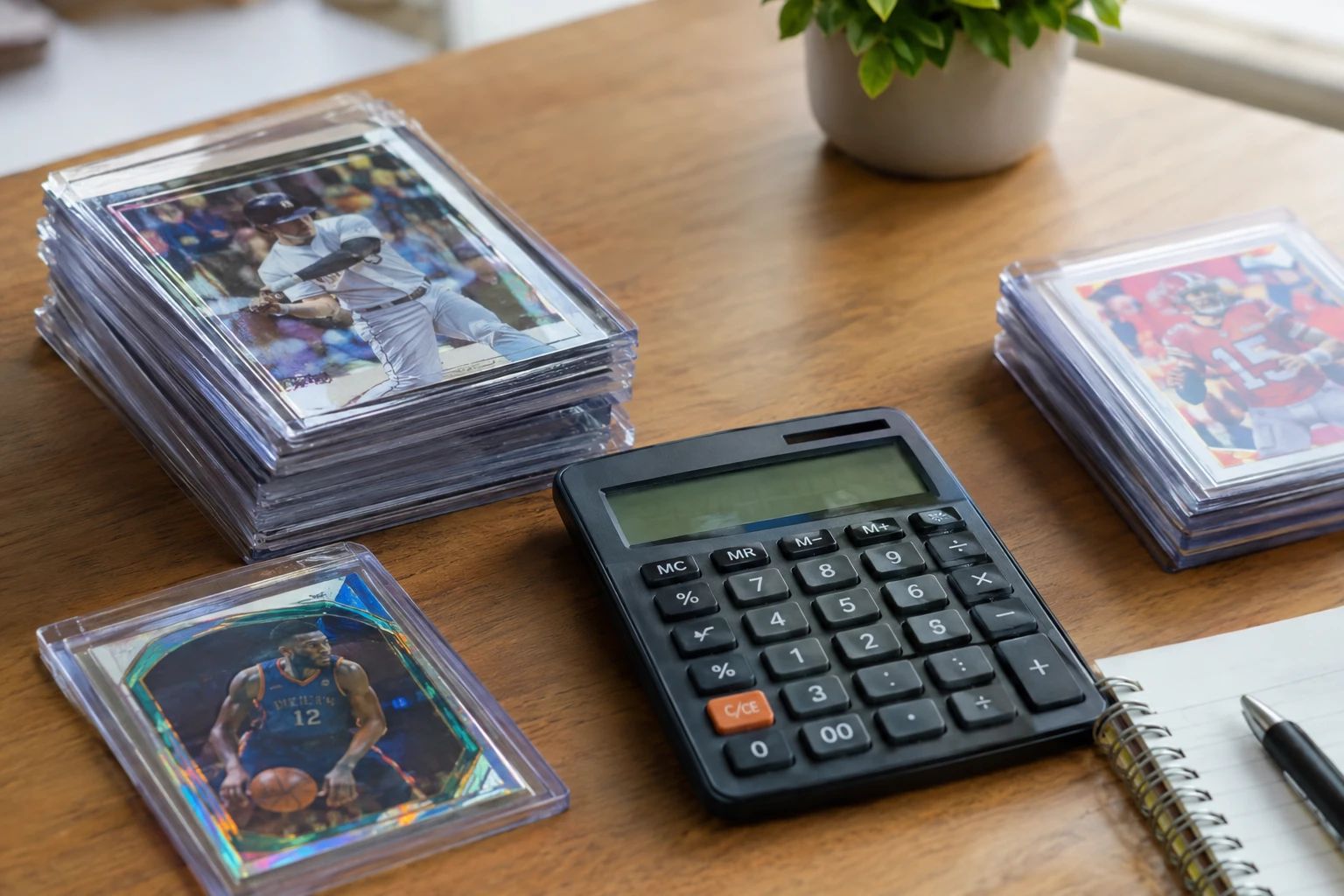 Calculator showing grading vs selling raw card ROI comparison with PSA grading costs and expected sale prices