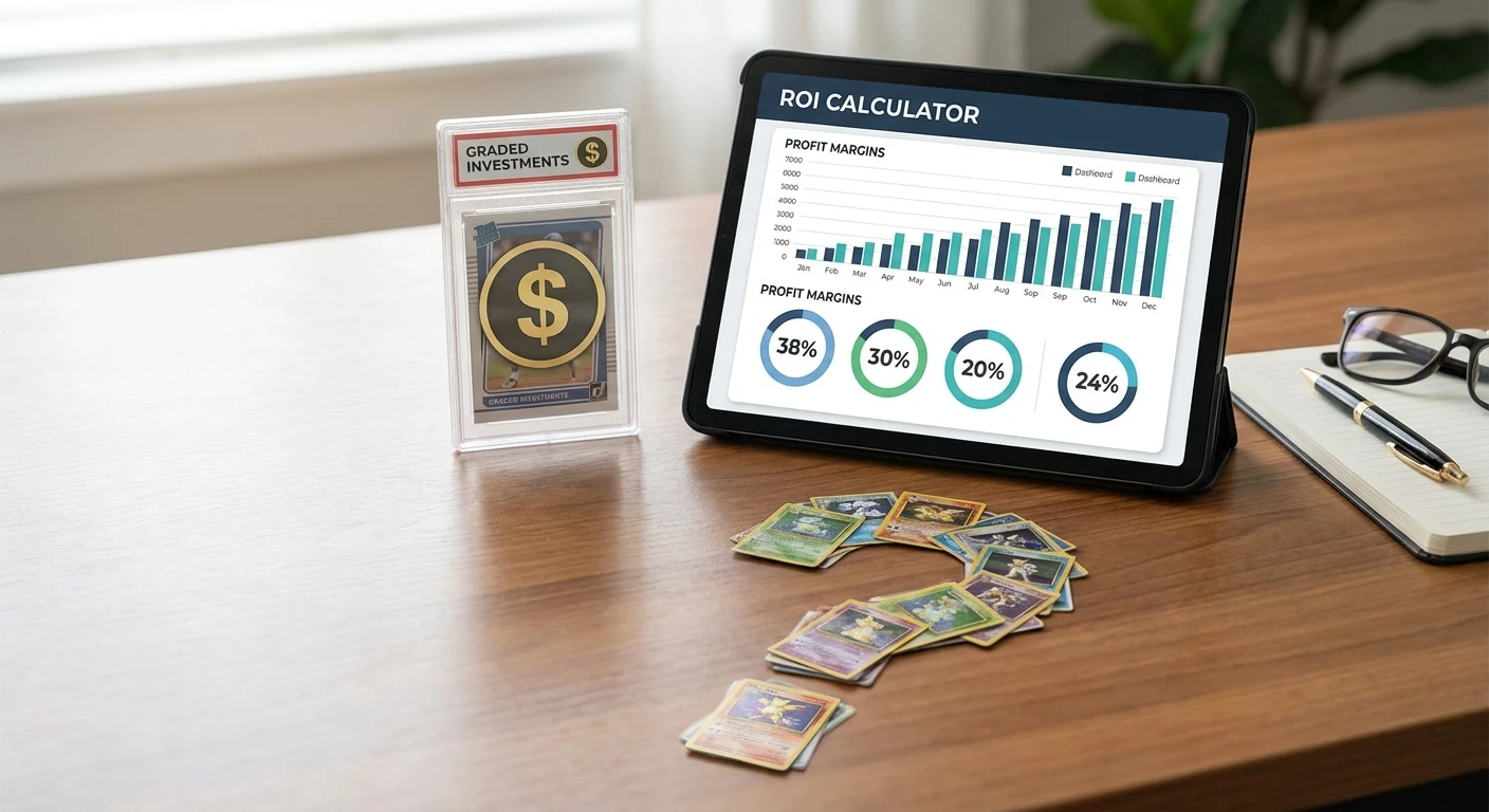 ROI calculator showing whether card grading is financially worth it