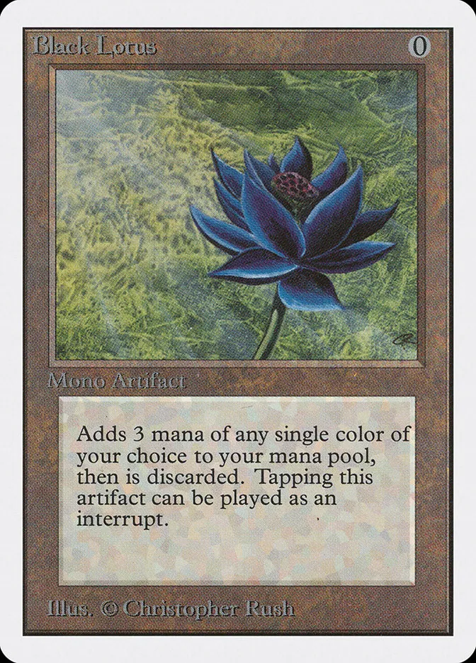 Magic: The Gathering Beta Black Lotus card being graded