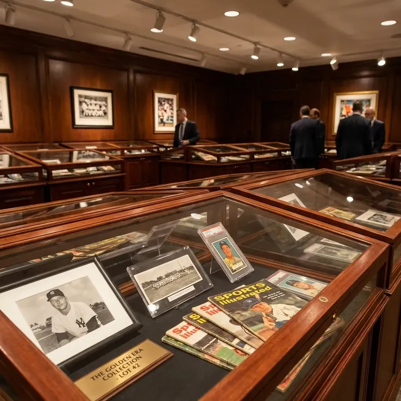 Memory Lane Classic Sports Collectibles Display