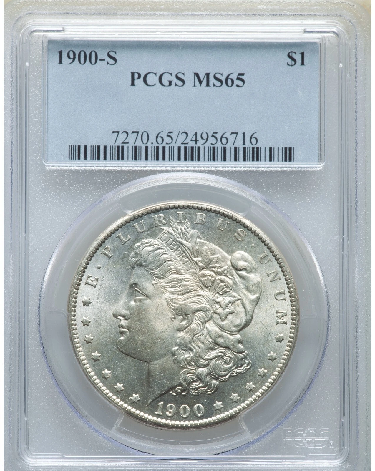 Mint state uncirculated coins being graded