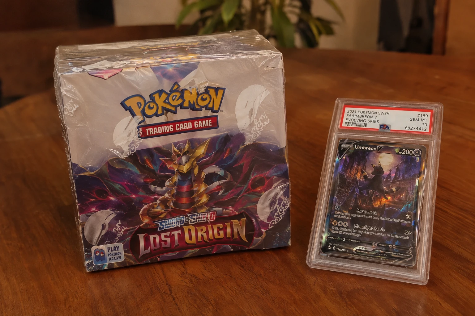 A sealed booster box being graded next to a slab
