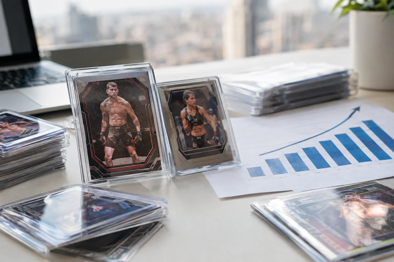 UFC card market growth chart showing the expansion of MMA card collecting and global investment outlook for 2026-2028