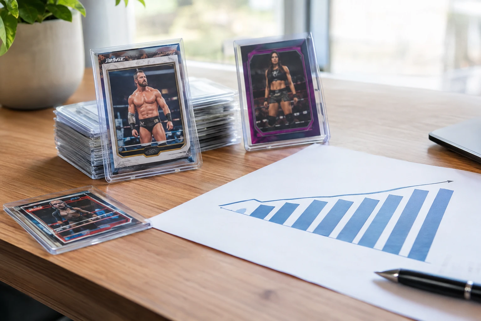 WWE card market growth chart showing the expansion of wrestling card collecting and investment outlook for 2026-2028