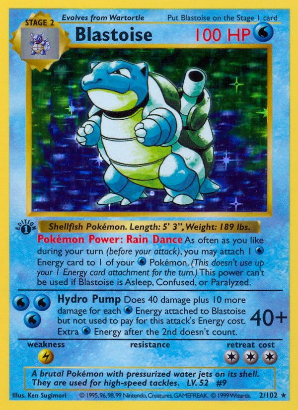 Base Set Blastoise raw