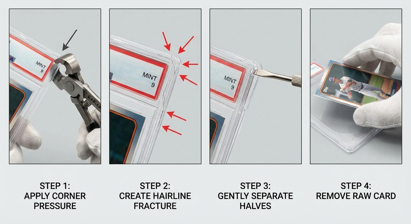 4-step visual guide to cracking a PSA slab safely