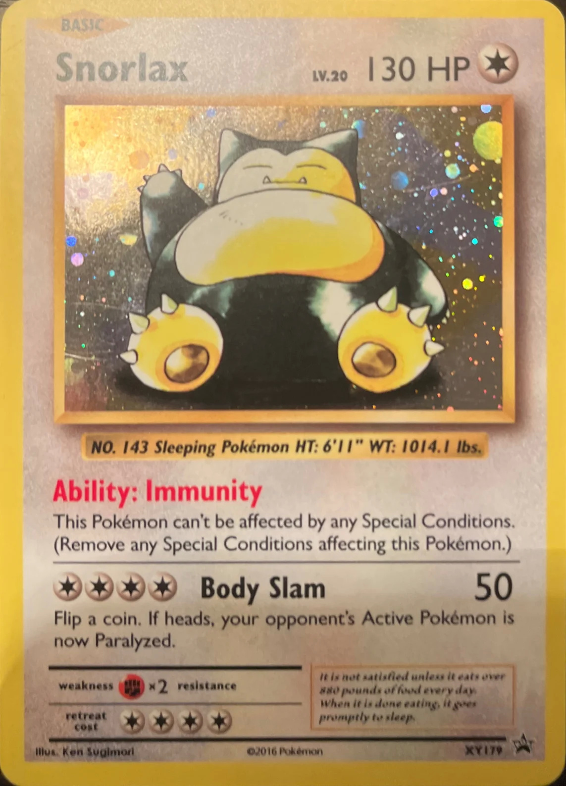 2016 Snorlax — XY Promos #XY179