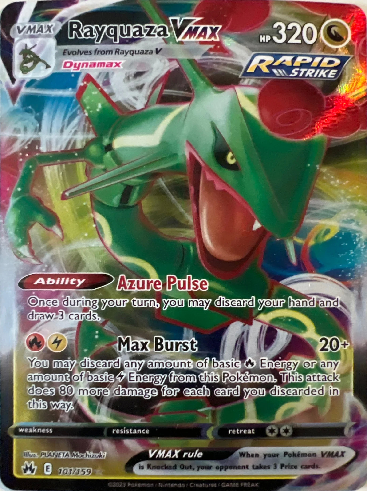 2023 Rayquaza VMAX — Crown Zenith #101