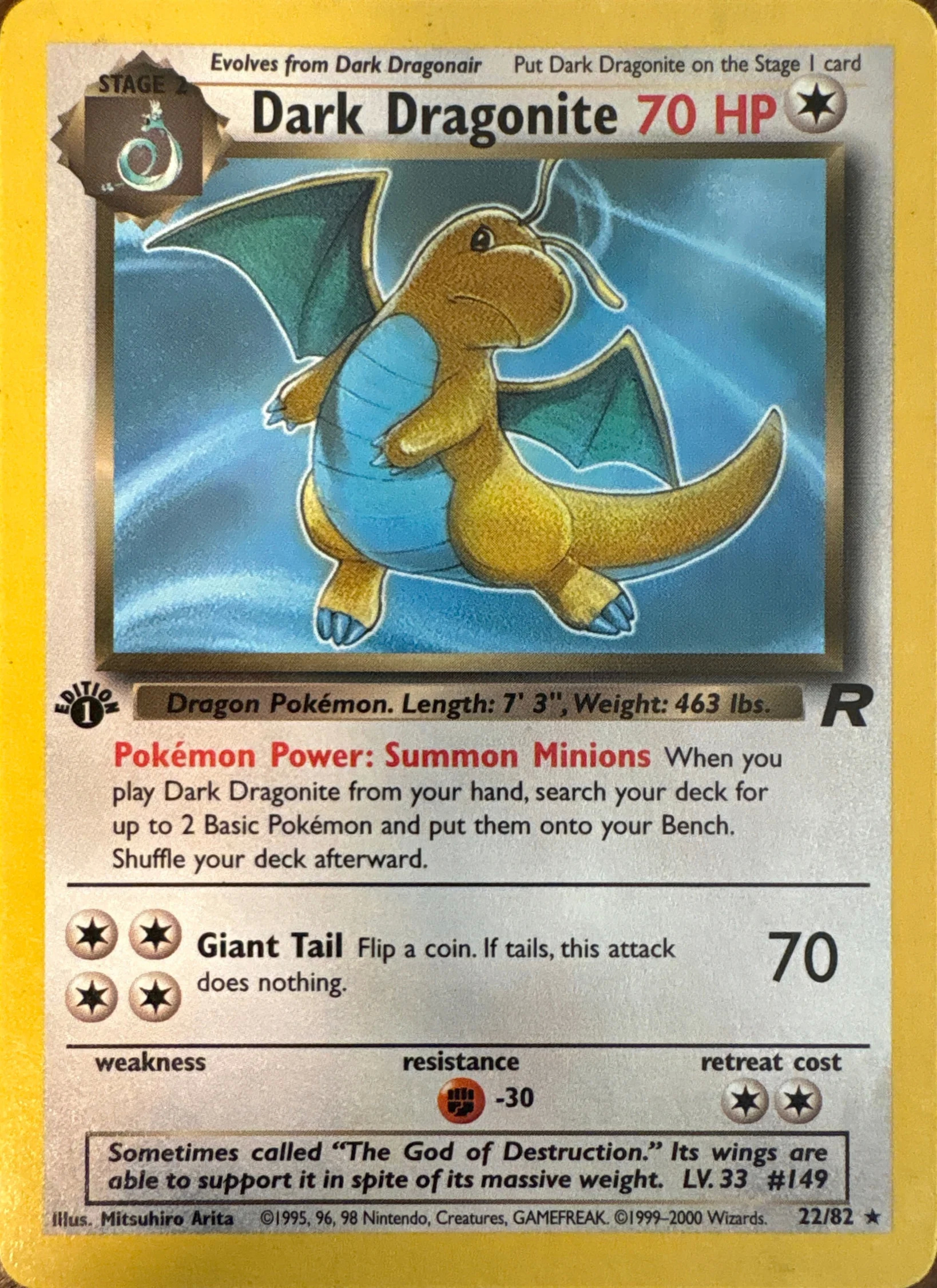 2000 Dark Dragonite — Team Rocket #22