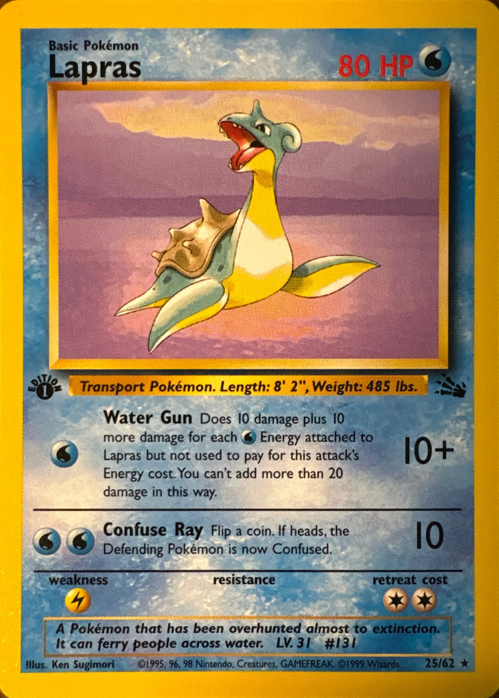 1999 Lapras — Fossil #25