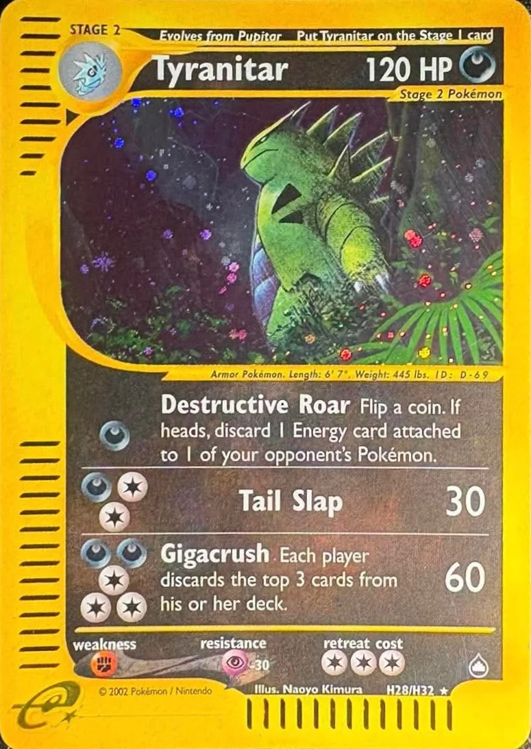 2003 Tyranitar — Aquapolis #H28
