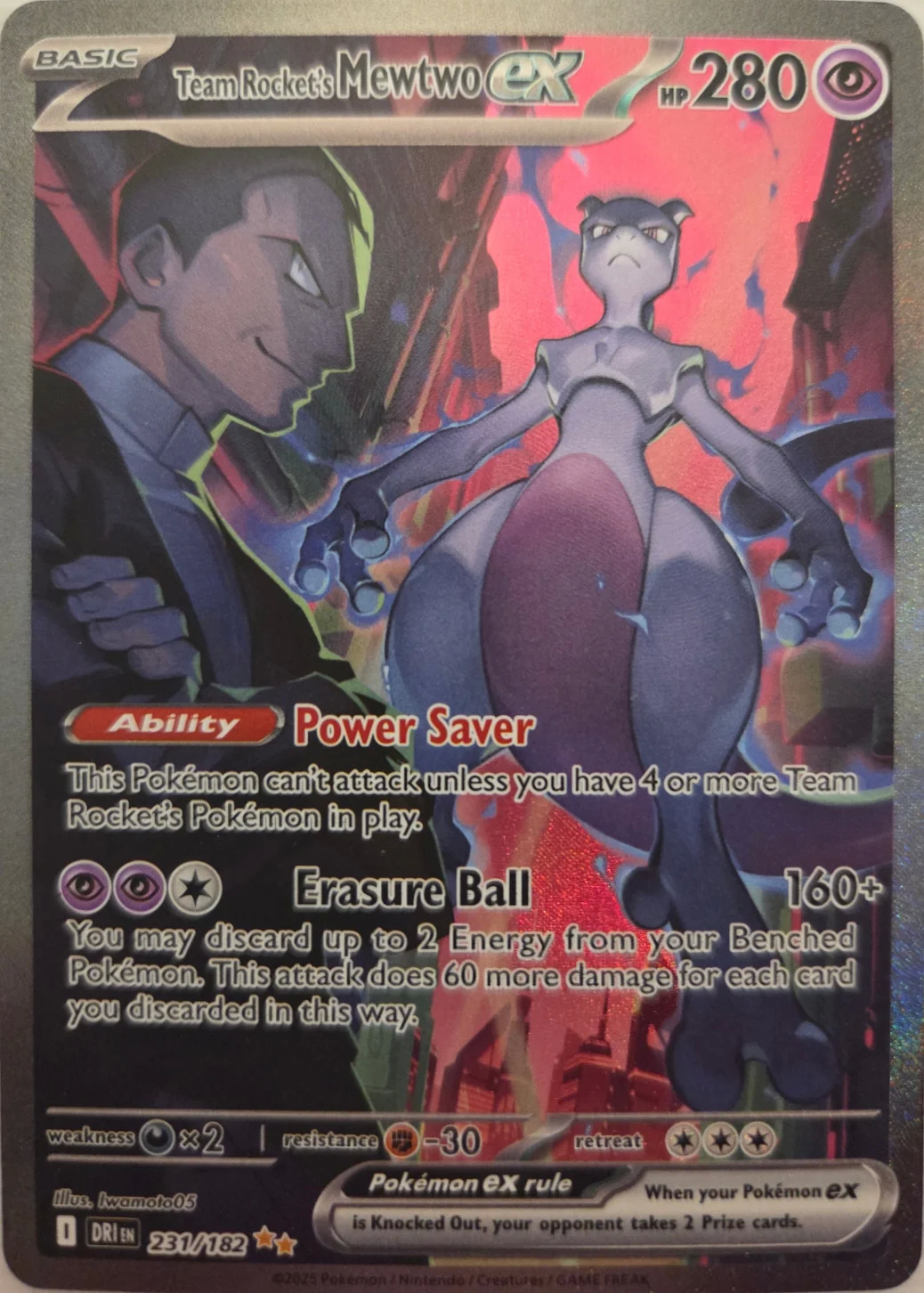 2025 Team Rocket's Mewtwo ex — Destined Rivals #231