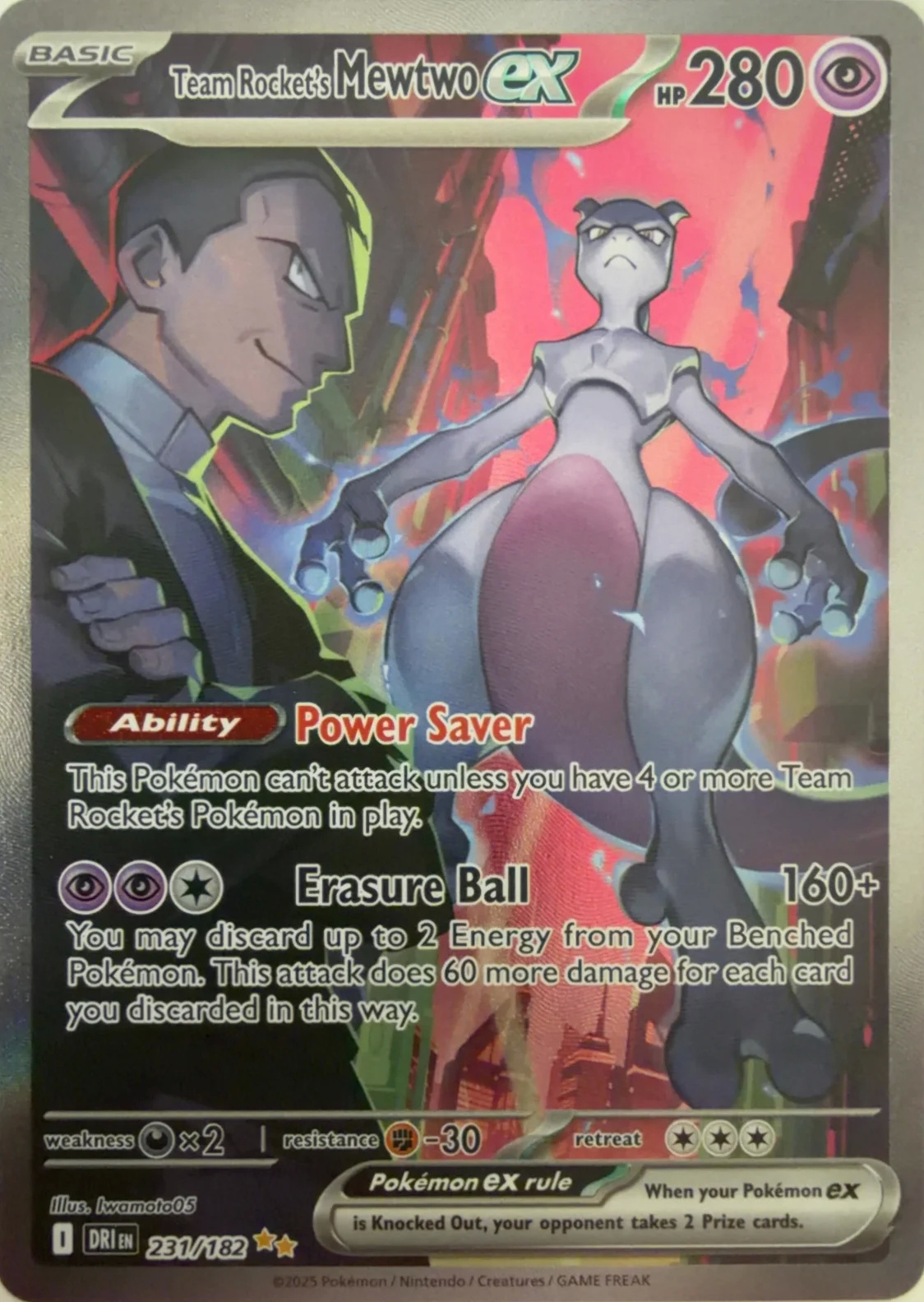 2025 Team Rocket's Mewtwo ex — Destined Rivals #231