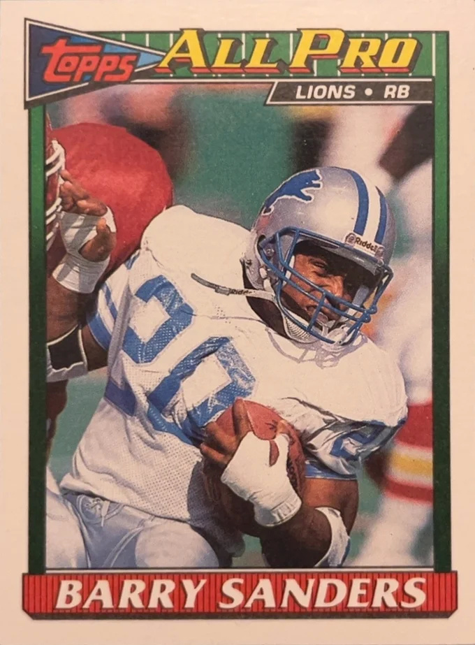 1991 Barry Sanders — Topps #415