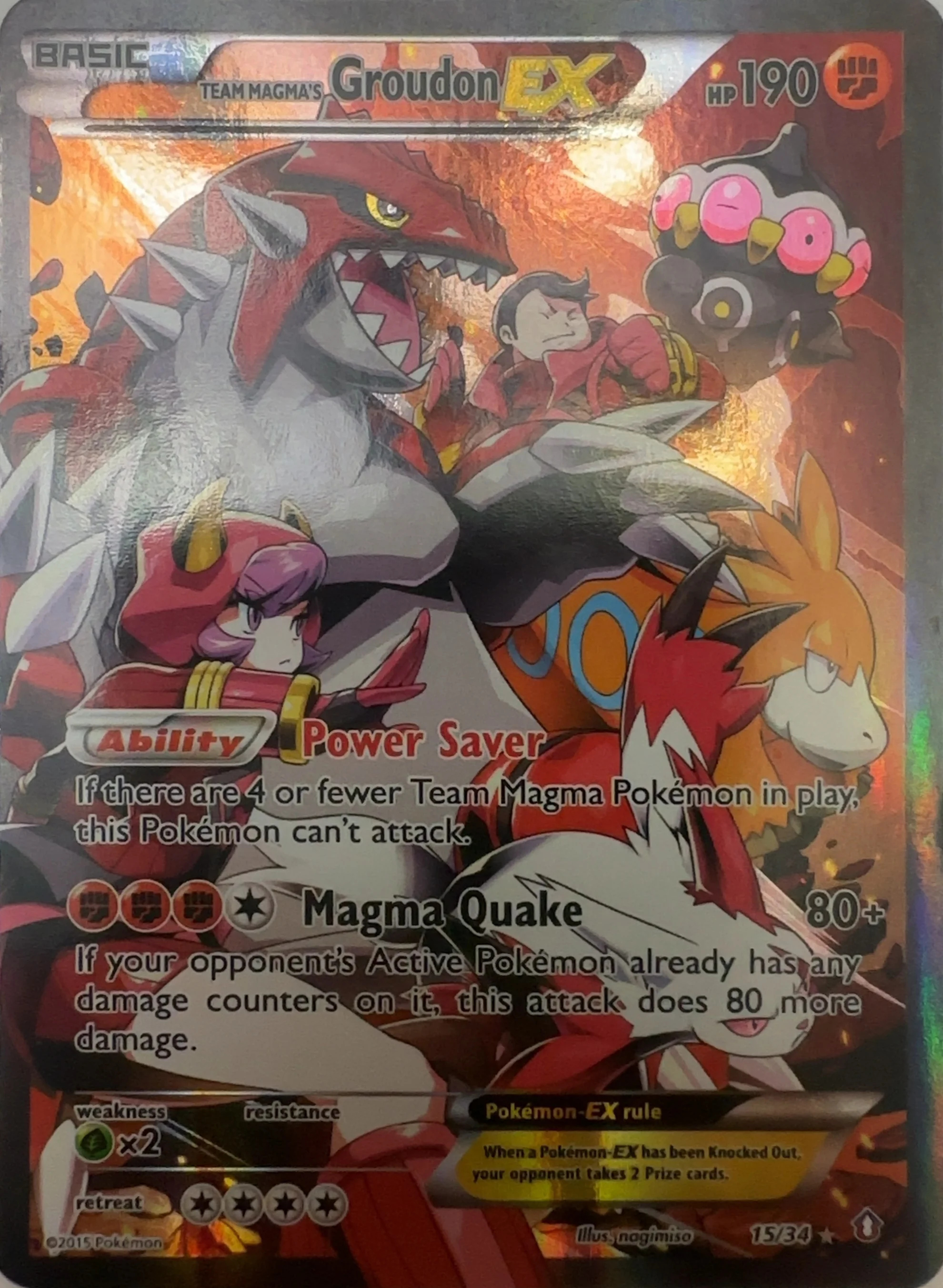 Team Magma's Groudon-EX — Double Crisis #15