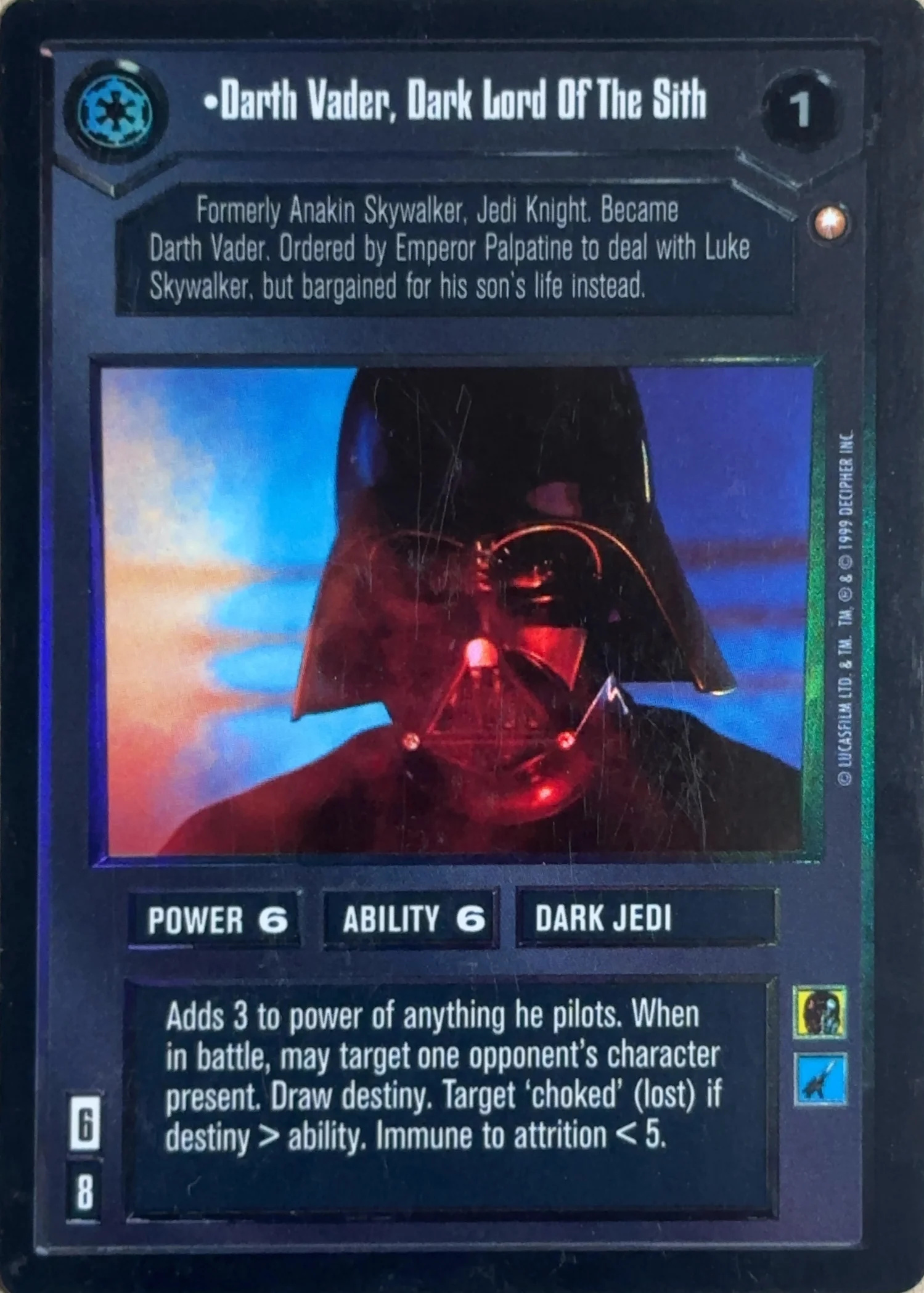 1999 Darth Vader, Dark Lord Of The Sith — Reflections