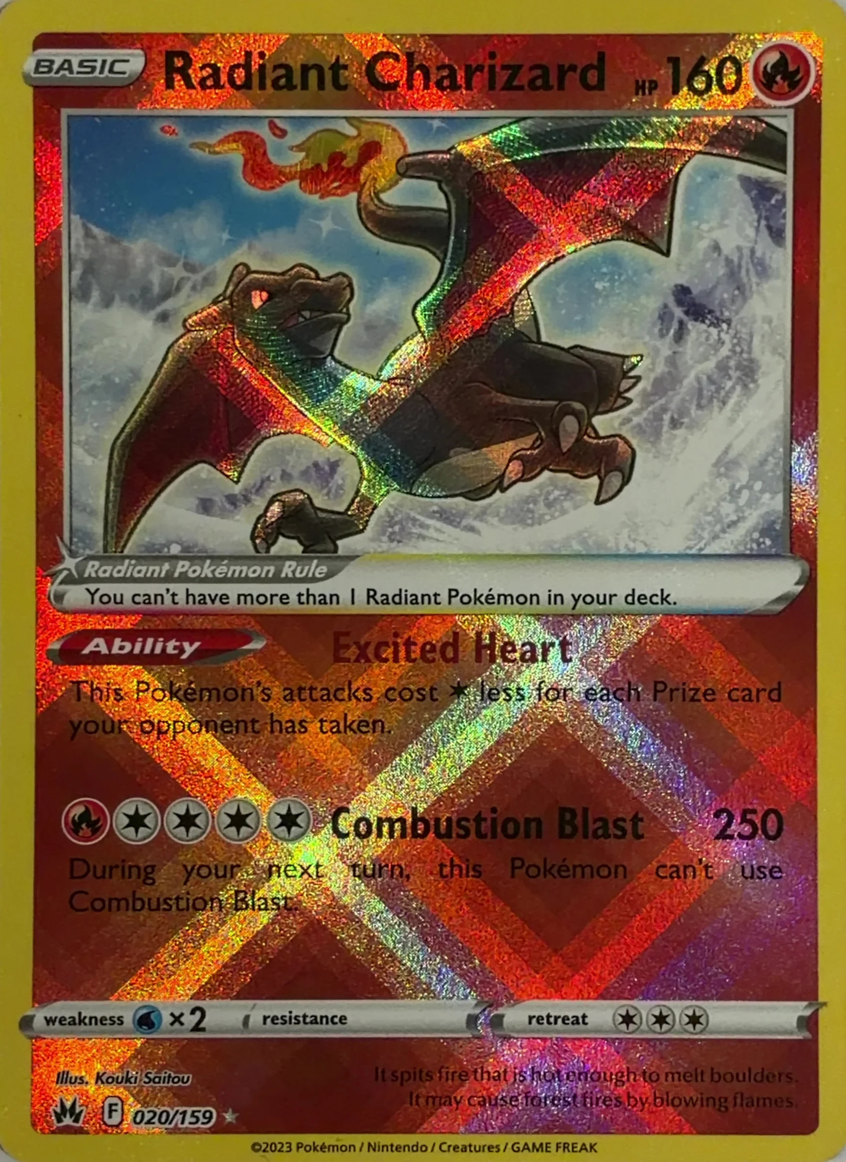 Radiant Charizard — Crown Zenith #20