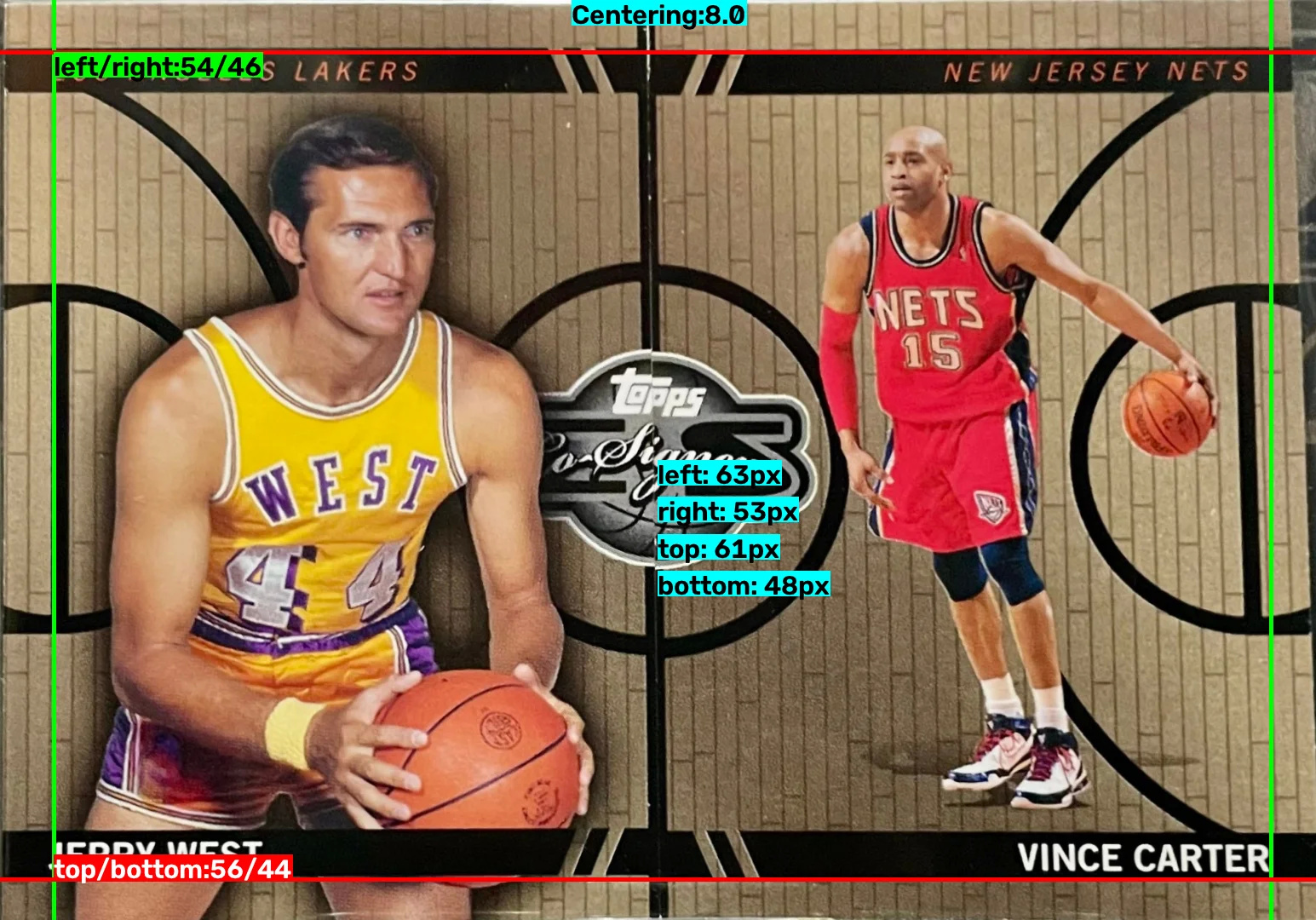 2002 Jerry West & Vince Carter — Topps #DP-2